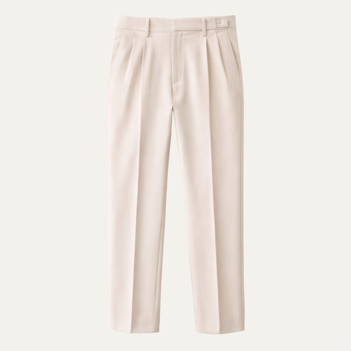 The Quimper Men’s High Waisted Straight Leg Tailored Suit Trousers