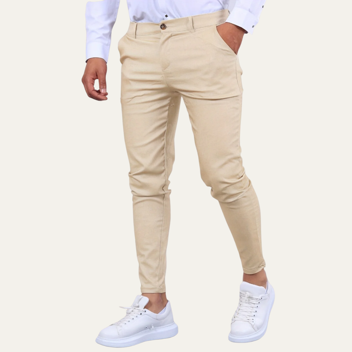 Men’s Slim Fit Casual Stretch Chino Trousers