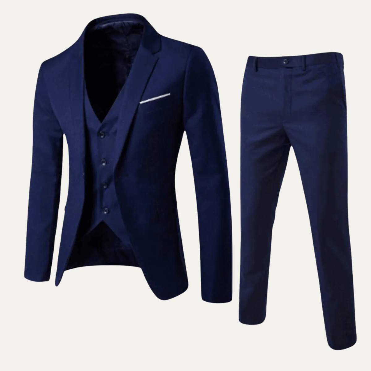 The Novara Men’s Formal Suit Set – Blazer Waistcoat Trousers