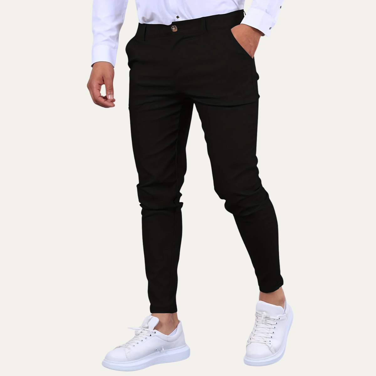 Men’s Slim Fit Casual Stretch Chino Trousers
