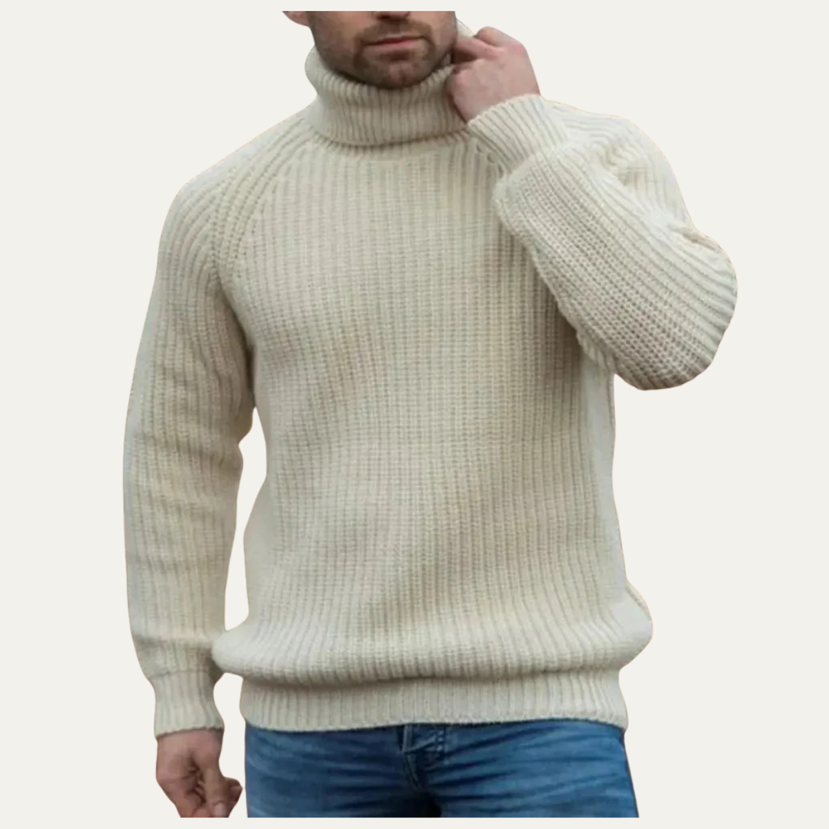 The Dundee Men's Chunky Turtleneck Warm Jumper