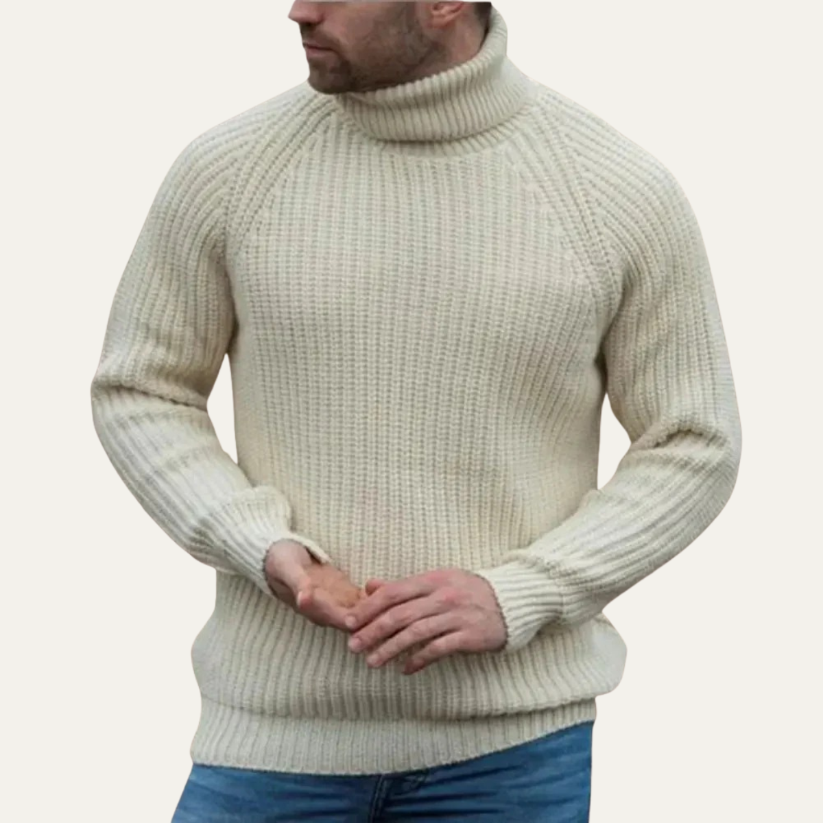 The Dundee Men's Chunky Turtleneck Warm Jumper