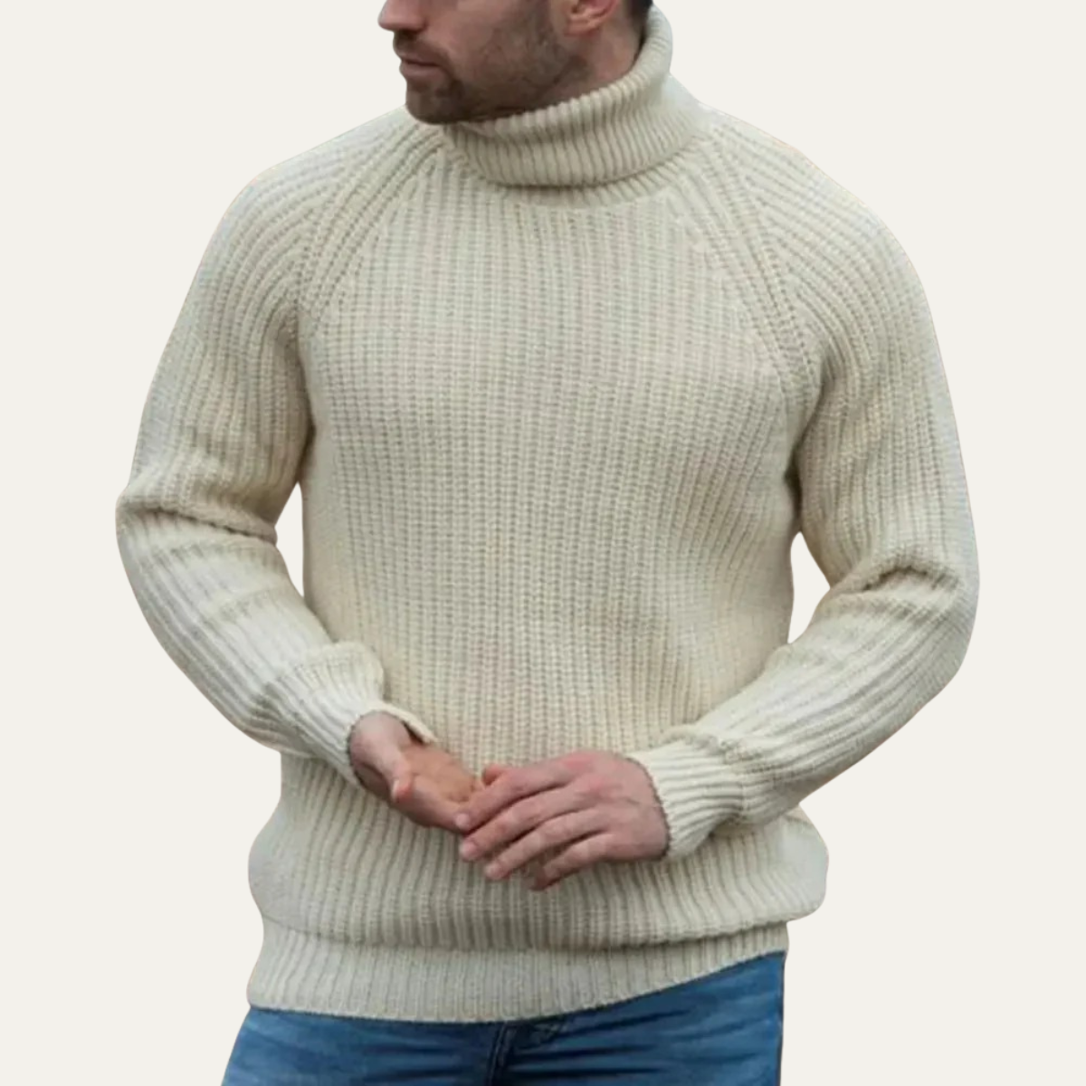 The Dundee Men's Chunky Turtleneck Warm Jumper