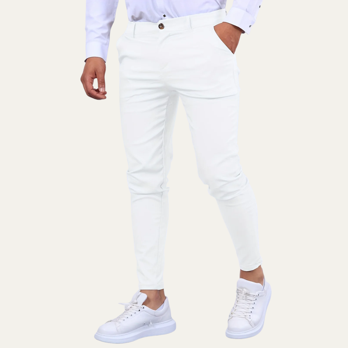 Men’s Slim Fit Casual Stretch Chino Trousers