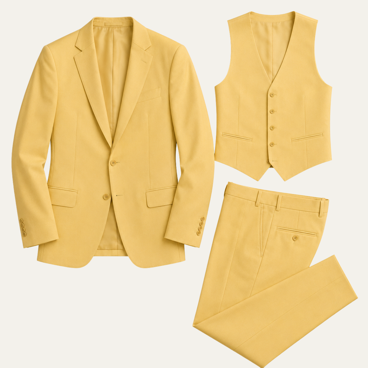 The Stockton Men’s Stylish Wedding 3 Piece Slim Fit Suit Set