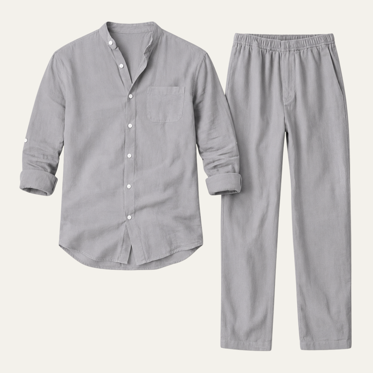 The Asolo Men’s Casual Shirt and Trousers Outfit – Summer Linen Set