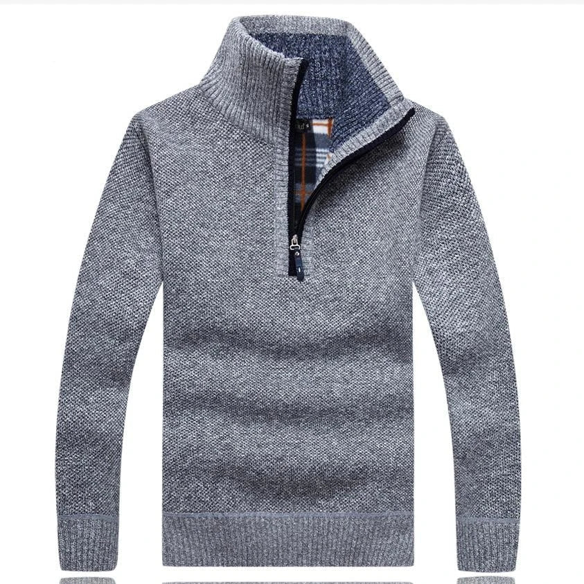 The Primrose Men's Half Zip Mock Neck Jumper