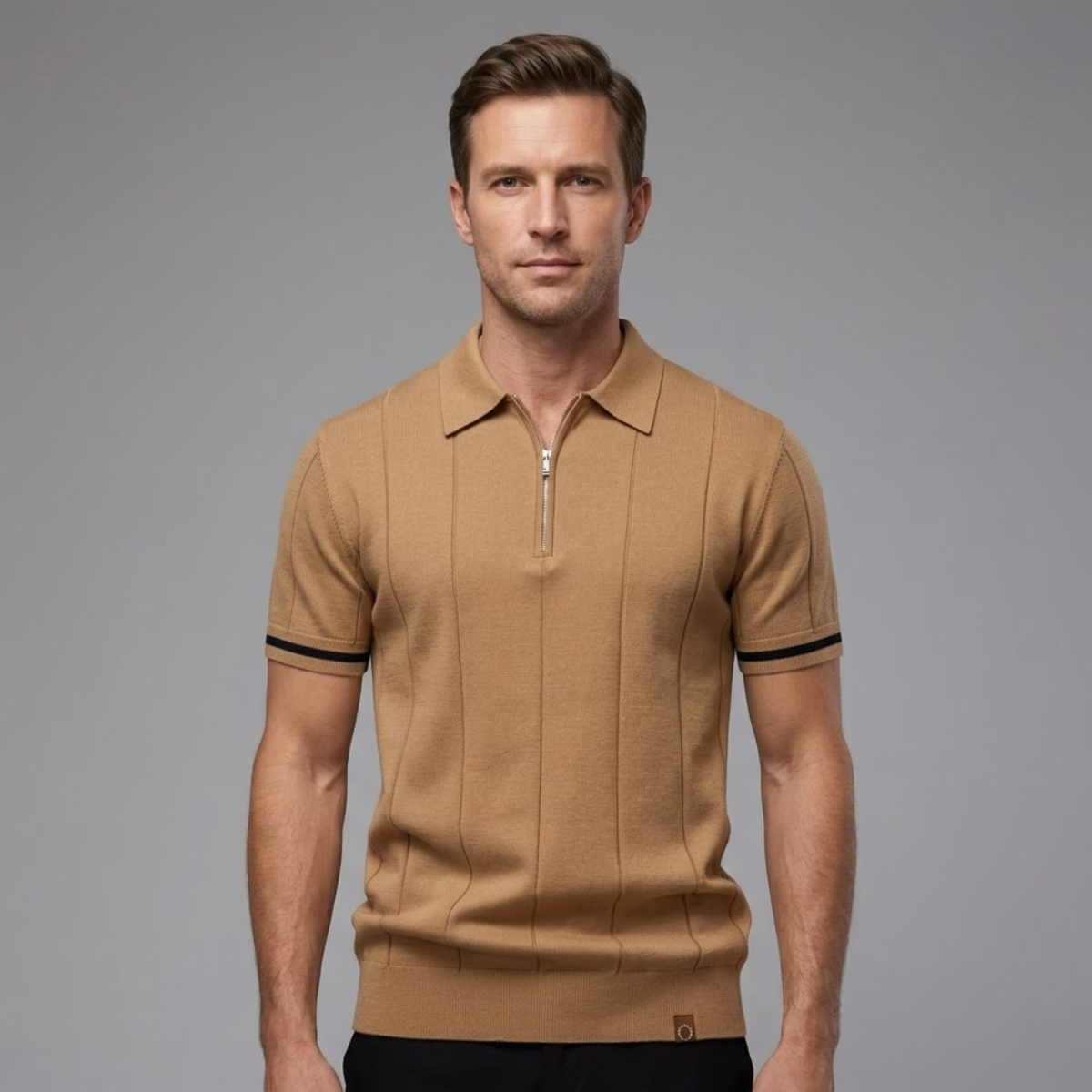 Men’s Quarter Zip Polo Shirt