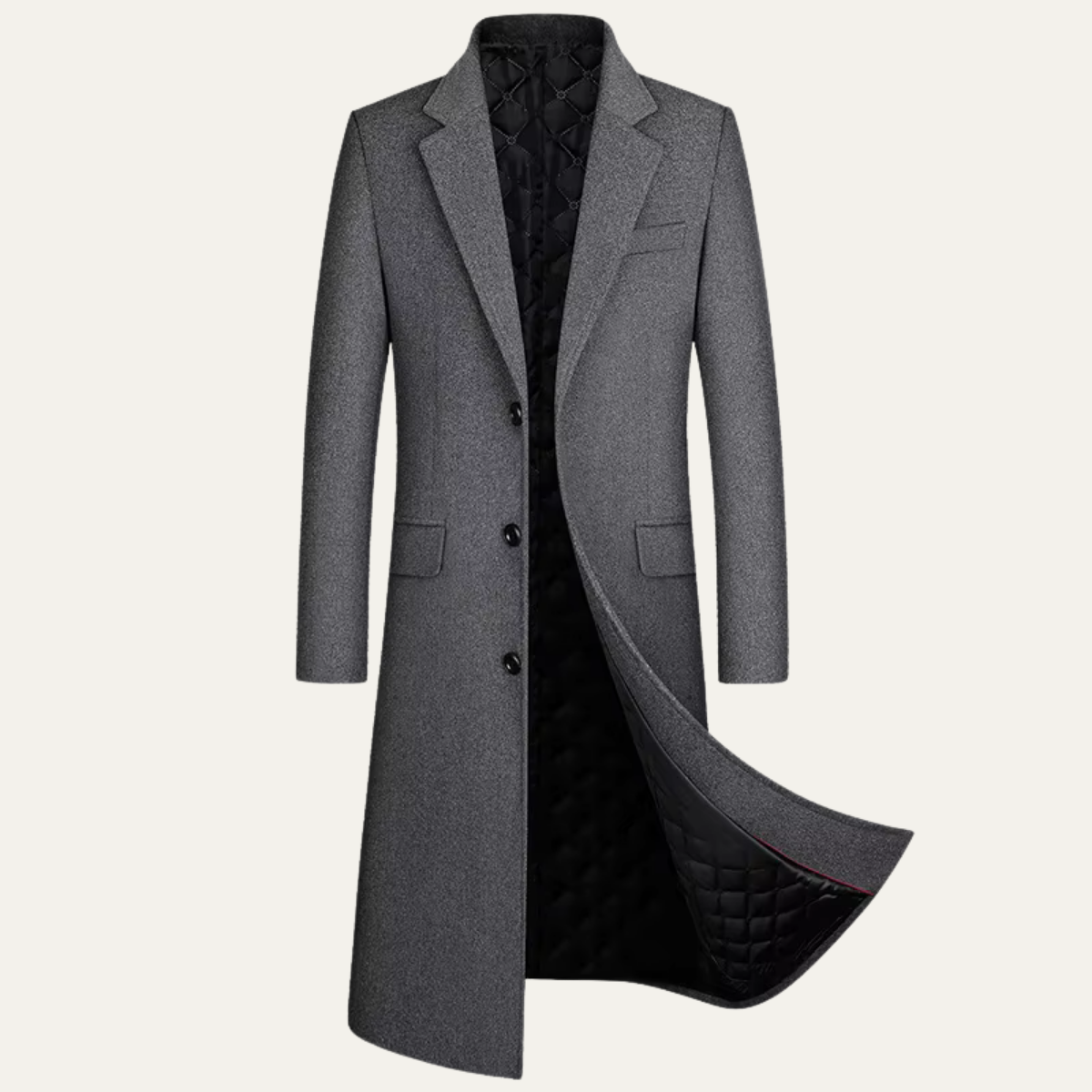 The Marylebone Men's Long Wool Blend Business Overcoat