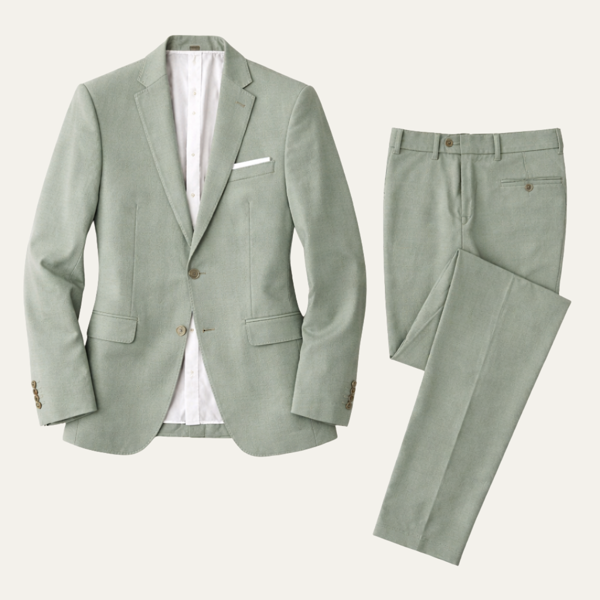 The Monopoli Men’s Turquoise Green Suit – Slim Fit Jacket Trousers