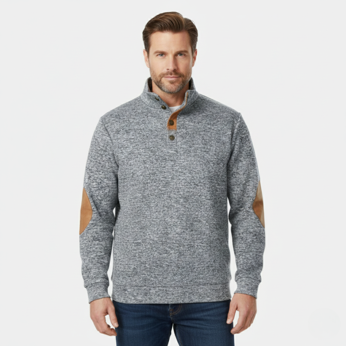 The Tarvisio Men’s Knitted Heritage Jumper with Elbow Patches