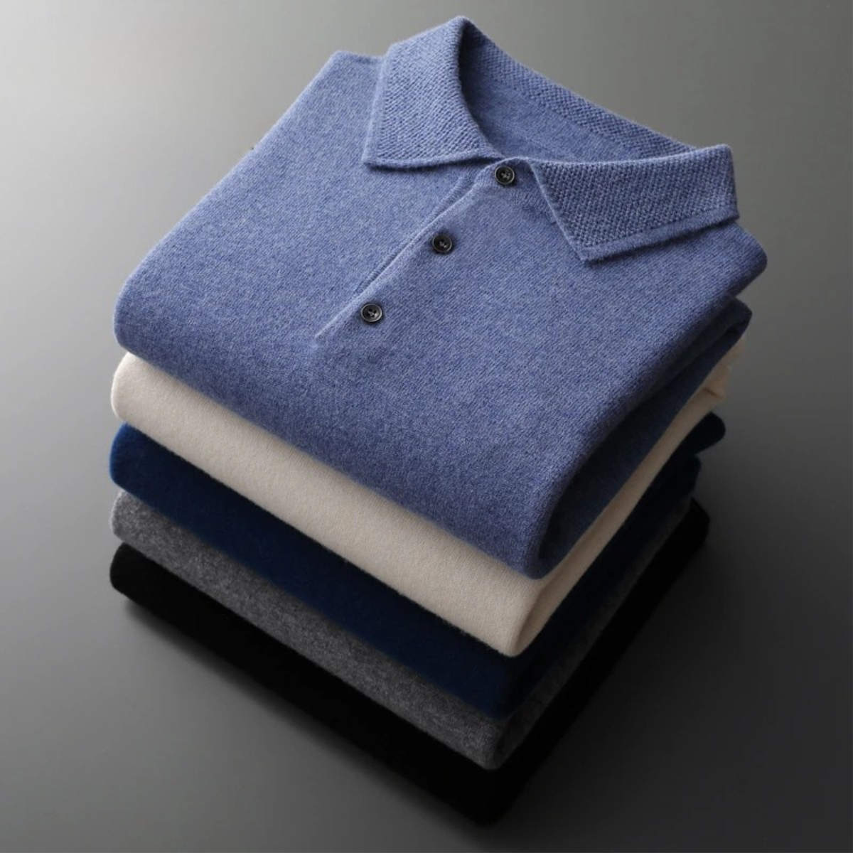 The Bayswater Men's Wool Blend Knit Polo Jumper