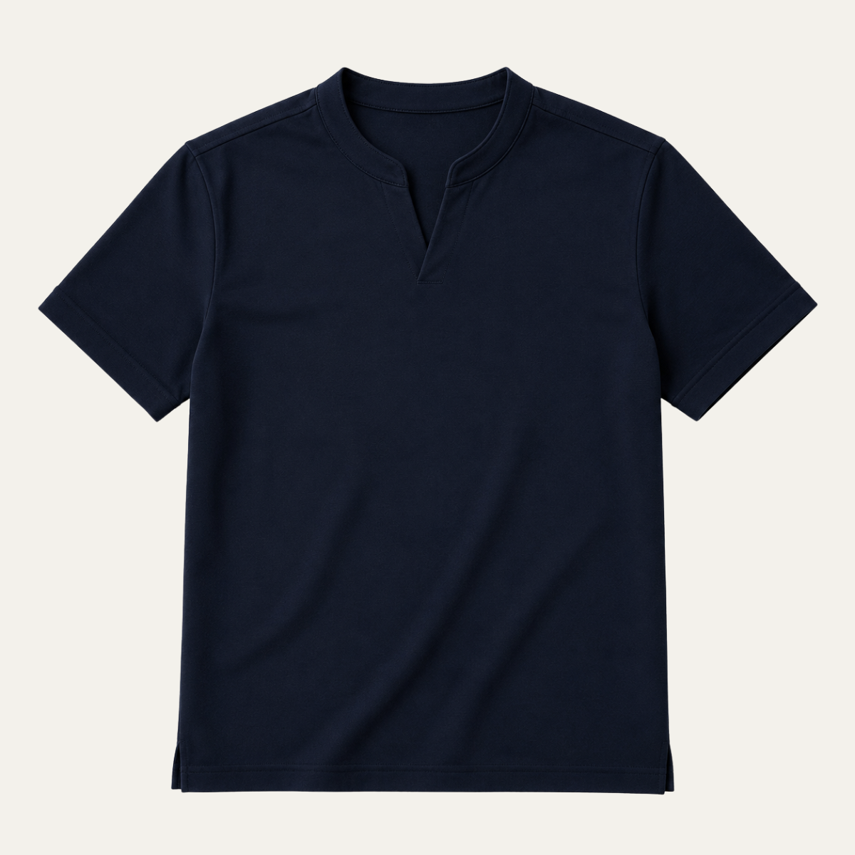 The Canberra Men's CasualSplit Collar Cotton T Shirt