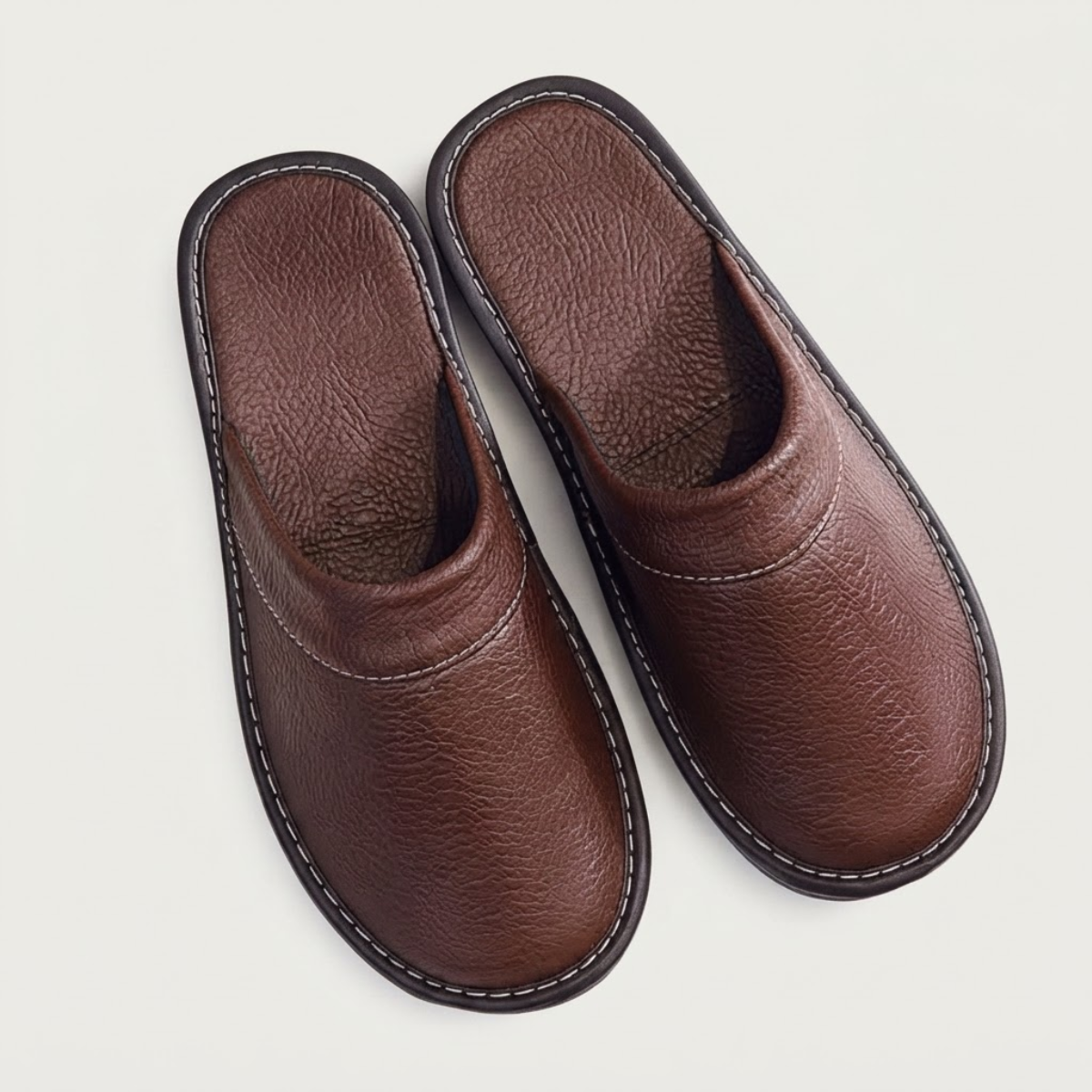 The Malvern Men's Leather House Shoes Slip On Clogs