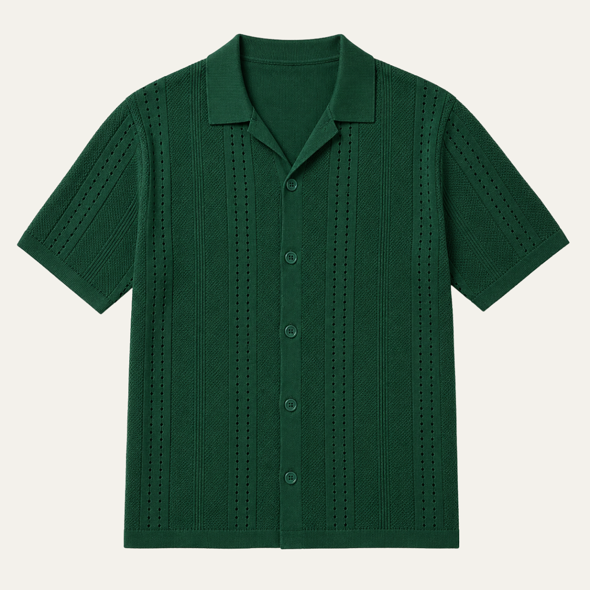 The Grenoble Men’s Button Up Casual Summer Knit Shirt