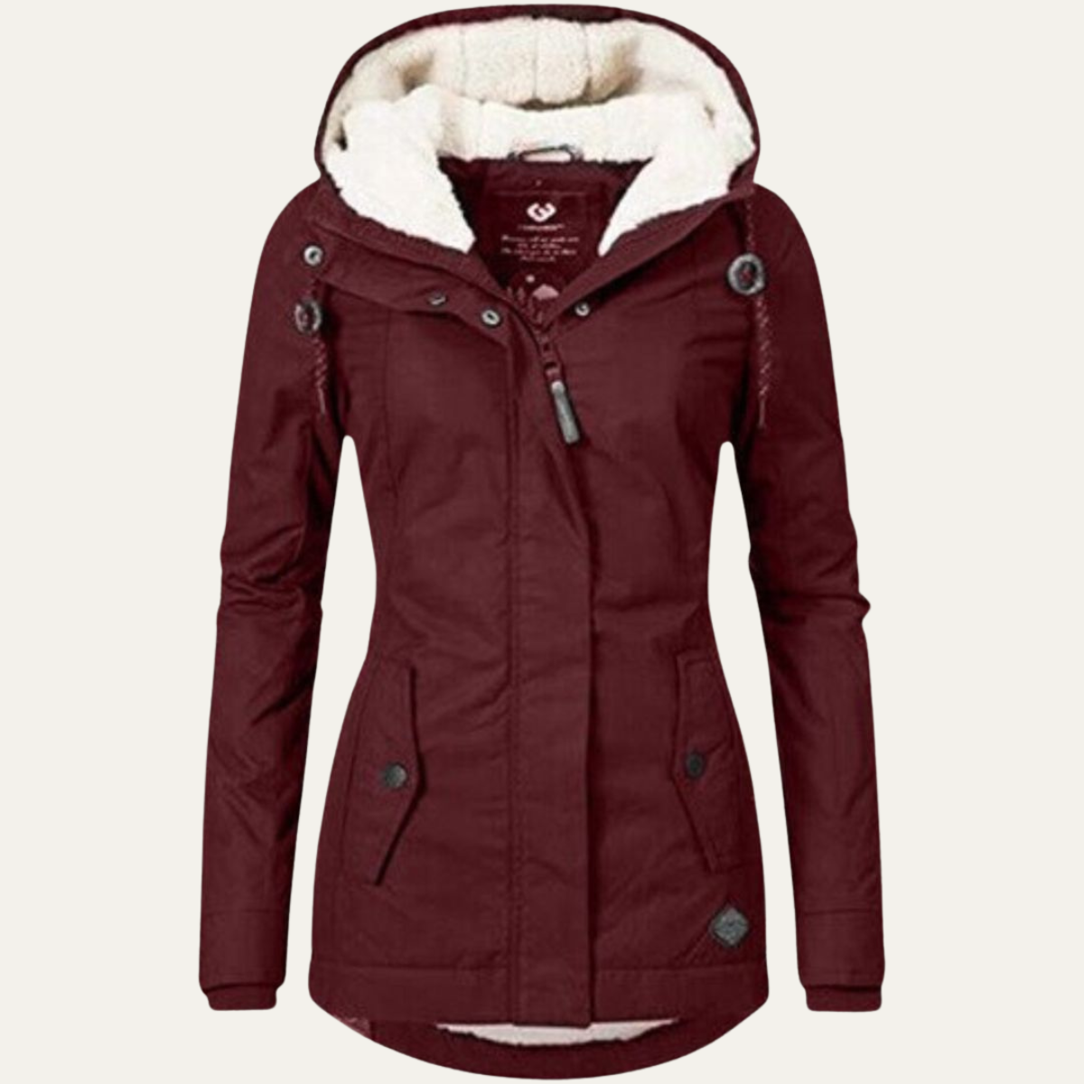 Women's Fur Hooded Winter Parka – Warm Fleece Lined Jacket