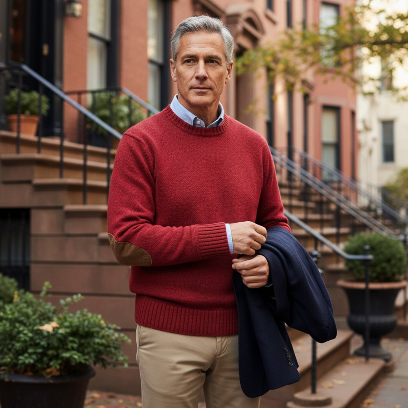 The Briarwood Men’s Oversized Knit Jumpers with Elbow Patches