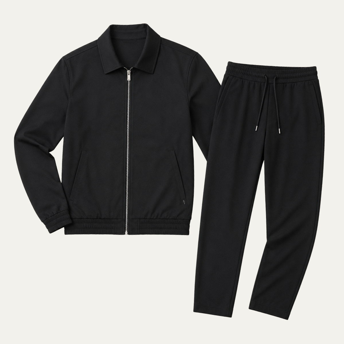 The Reno Men's Premium Tech Tracksuit Set - Black