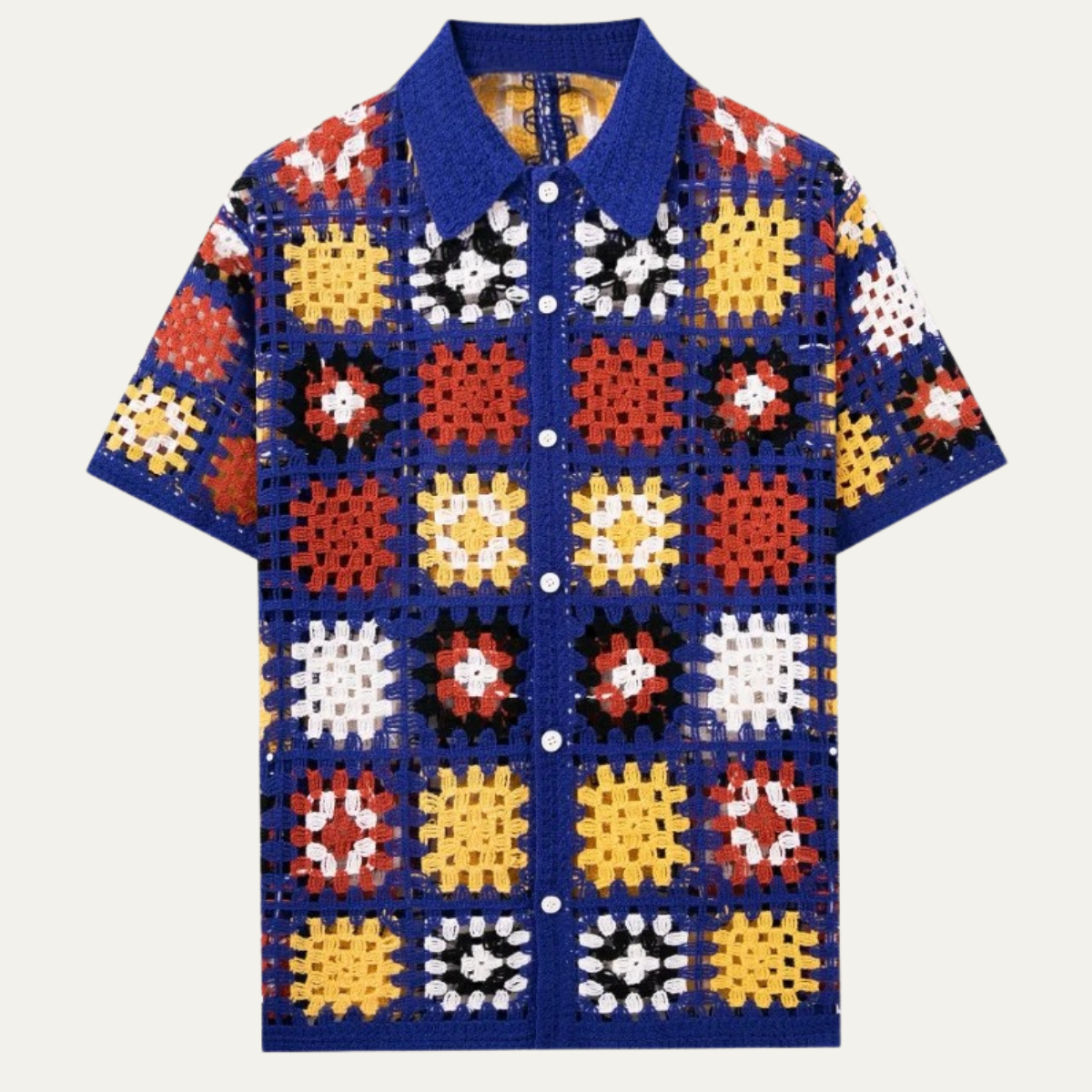 The Foligno Men’s Relaxed Fit Crochet Shirt