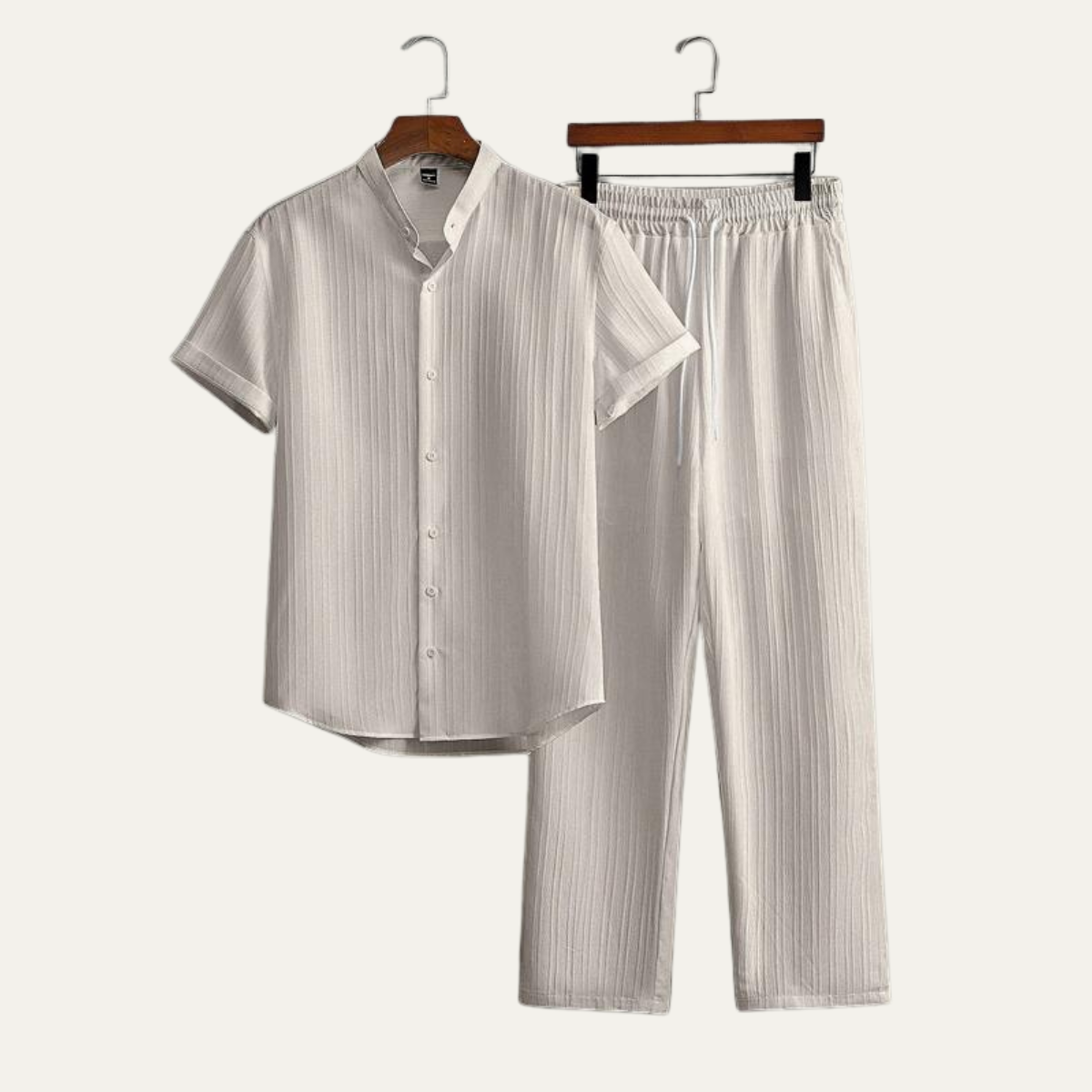 The Ashwood Hill Men’s Linen Summer Casual Set – Shirt & Trousers