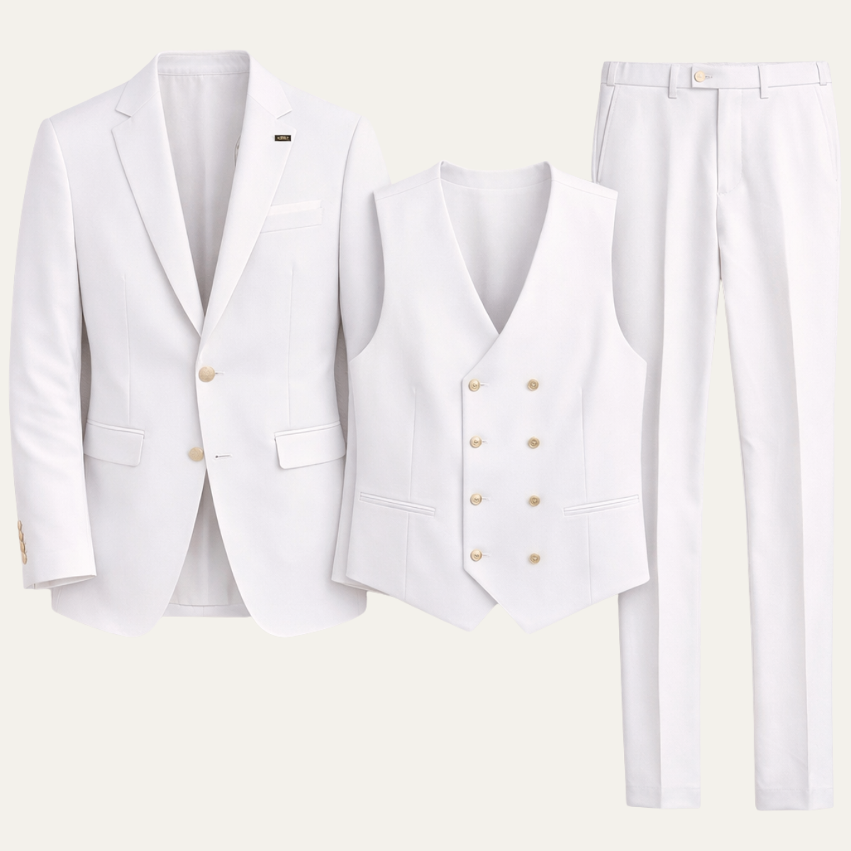 The Mantova Men’s Luxury 3 Piece Suit – Blazer Gilet and Trousers Formal Suit