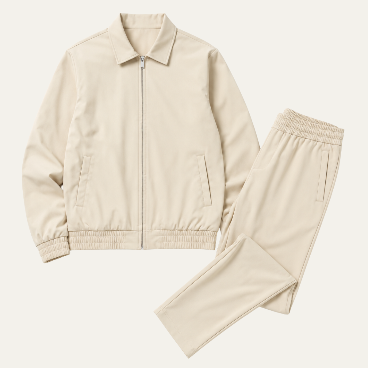 The Reno Men's Premium Tech Tracksuit Set - Beige
