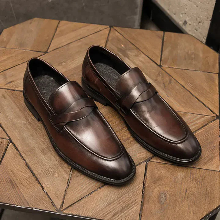 The Adriatic Men's Elegant Leather Penny Loafers