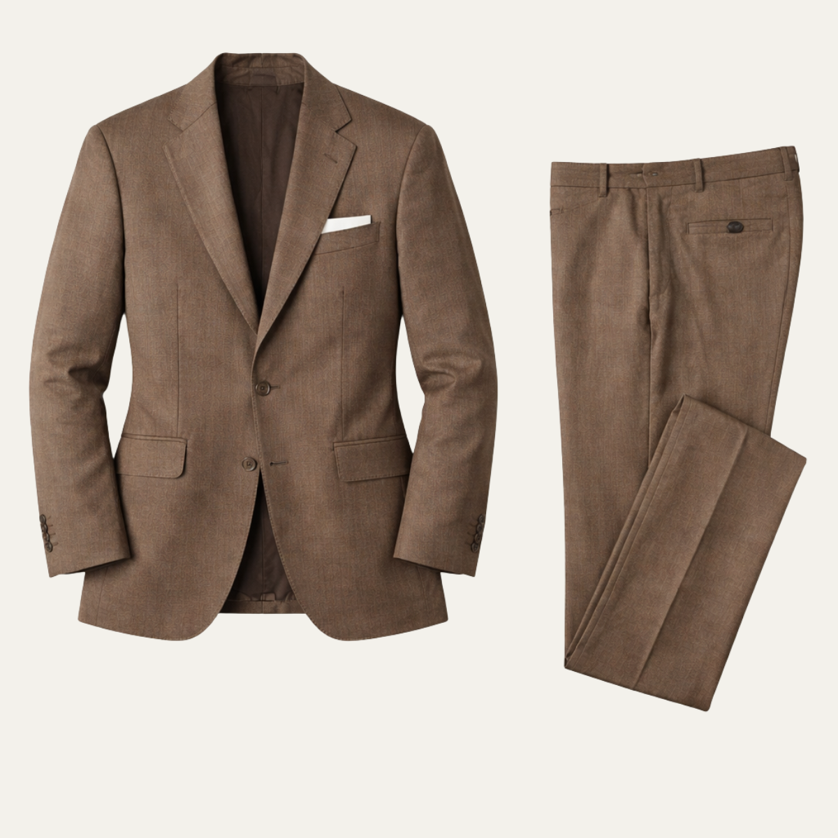 The Cornwall Men’s 2 Piece Brown Business Suit - Blazer &amp; Trousers