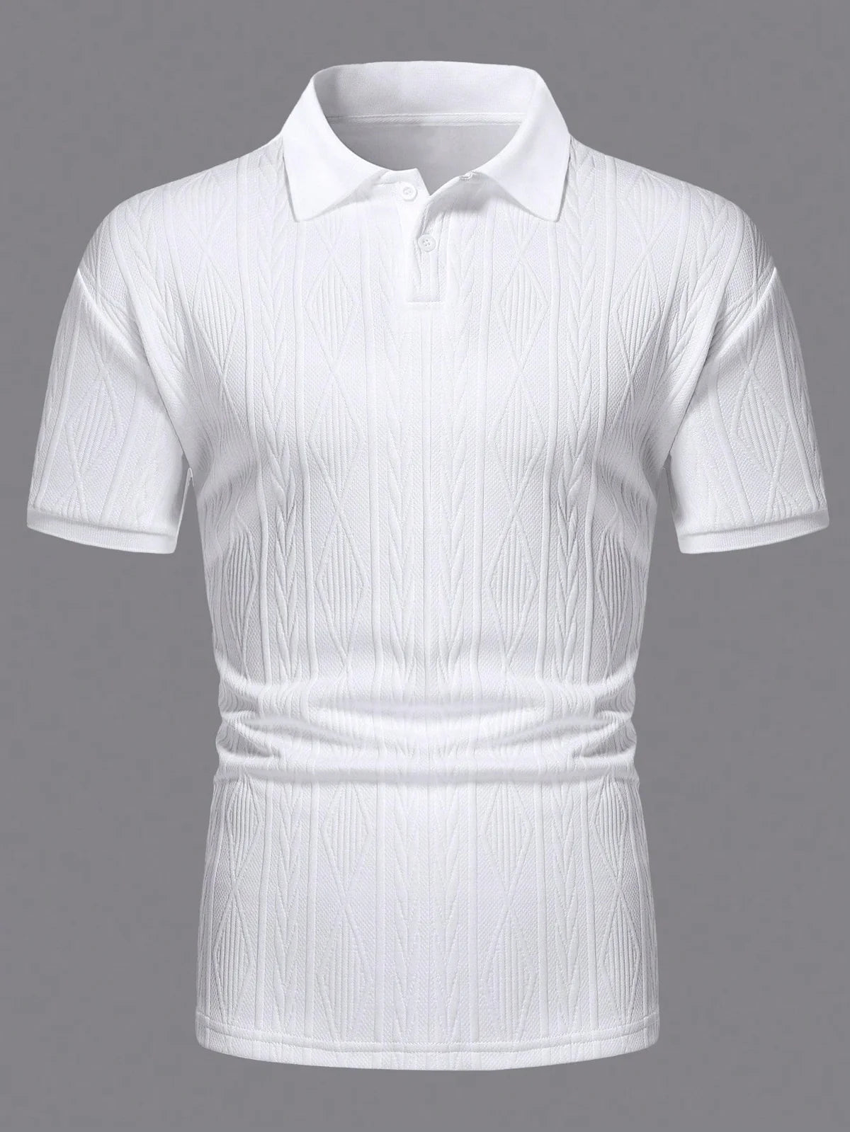 The Woodstock Men's Textured Knit Polo Shirt