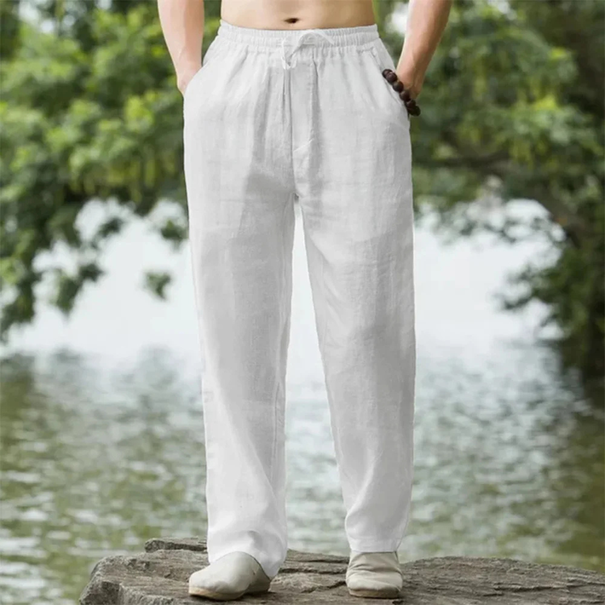The Peterborough Men’s Cotton Linen Loose Fit Casual Trousers