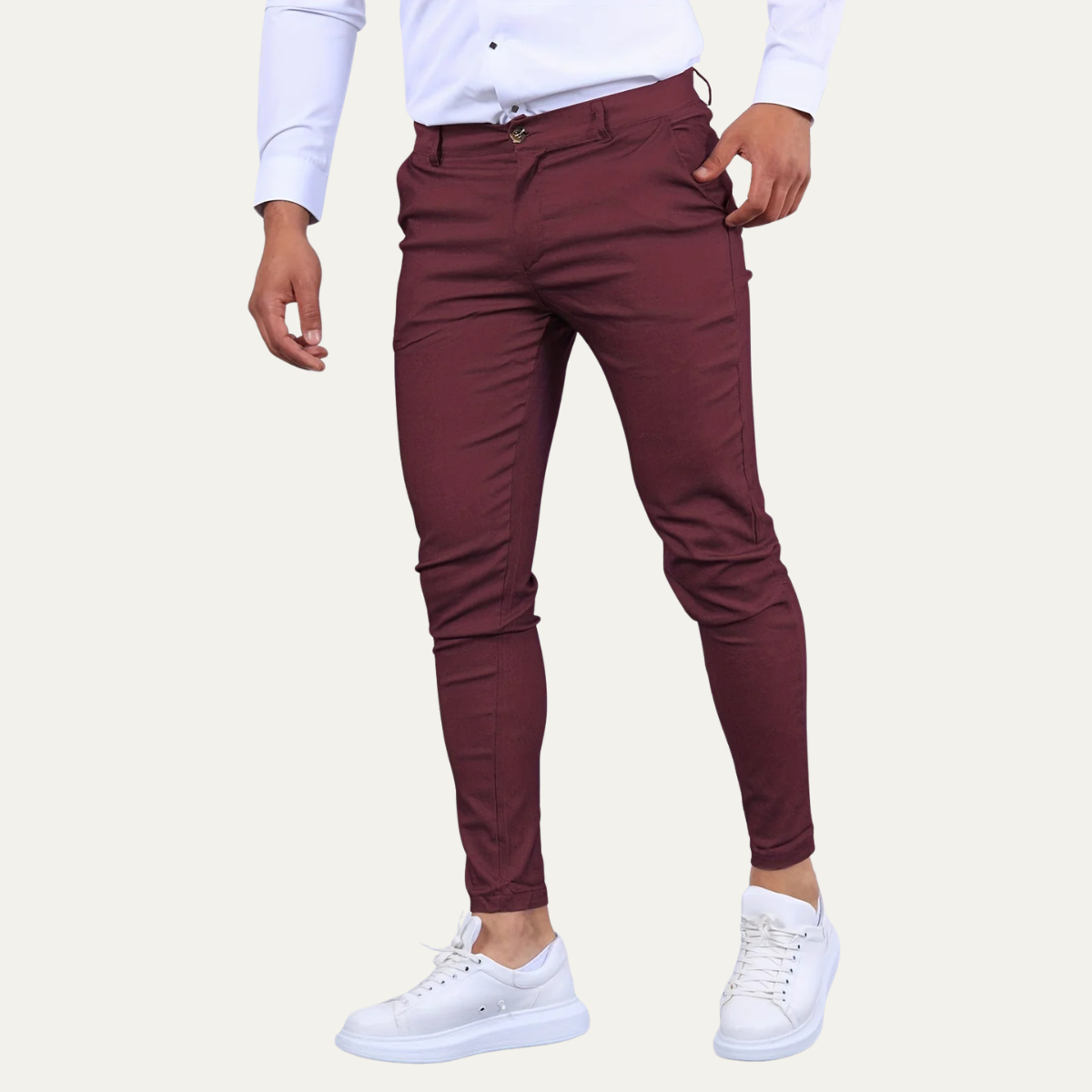 Men’s Slim Fit Casual Stretch Chino Trousers