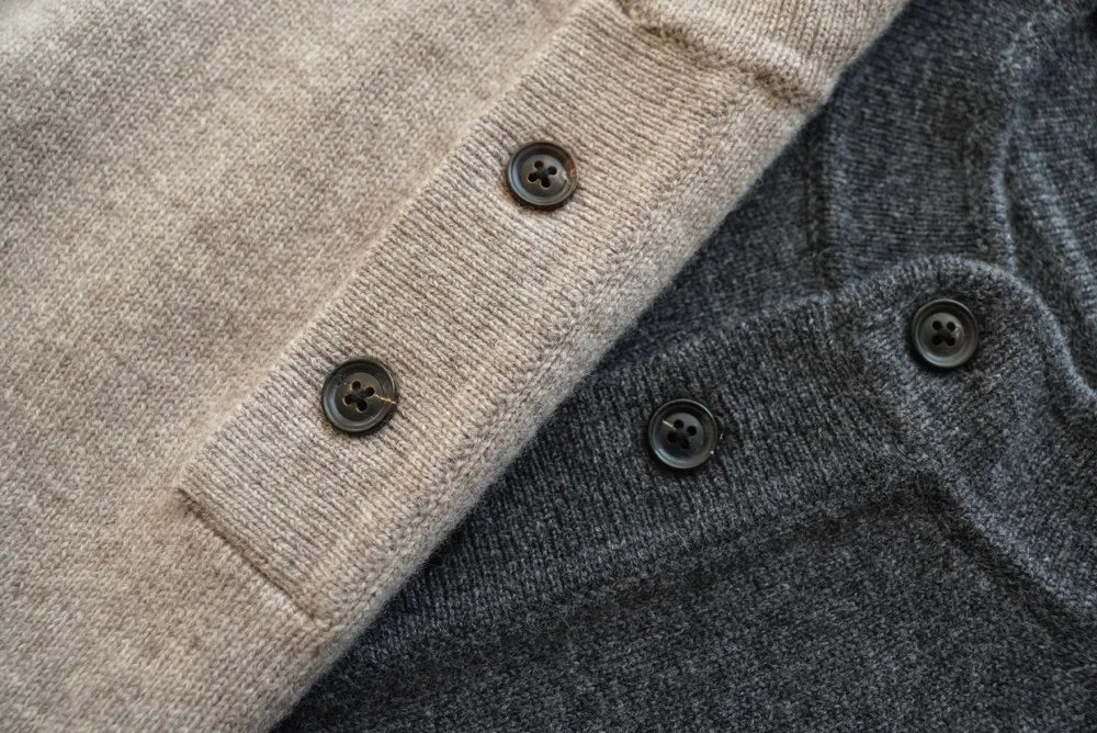 The Richmond Men's Button Neck Henley Knit Jumper