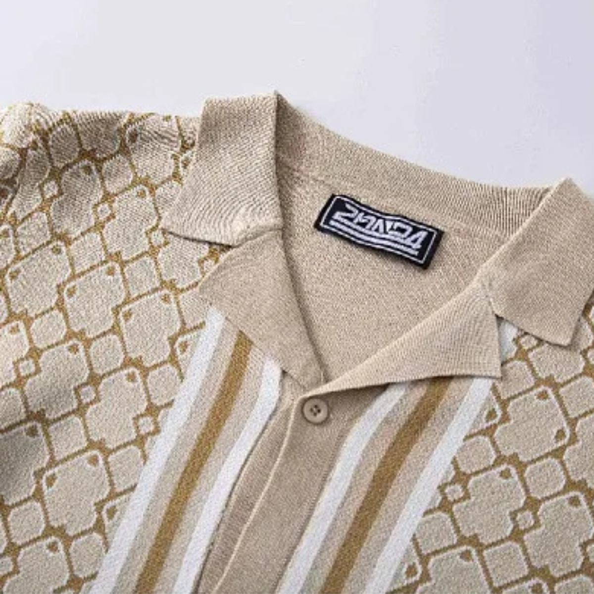The Burford Men’s Cuban Collar Knitted Shirt & Shorts Summer Set
