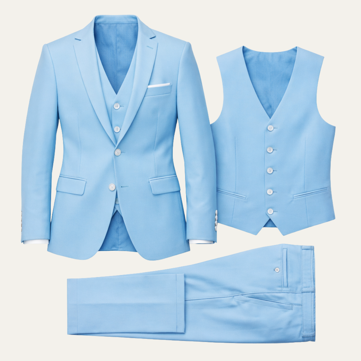 The Miseno Men’s Elegant Suit Set – Blazer Waistcoat Trousers