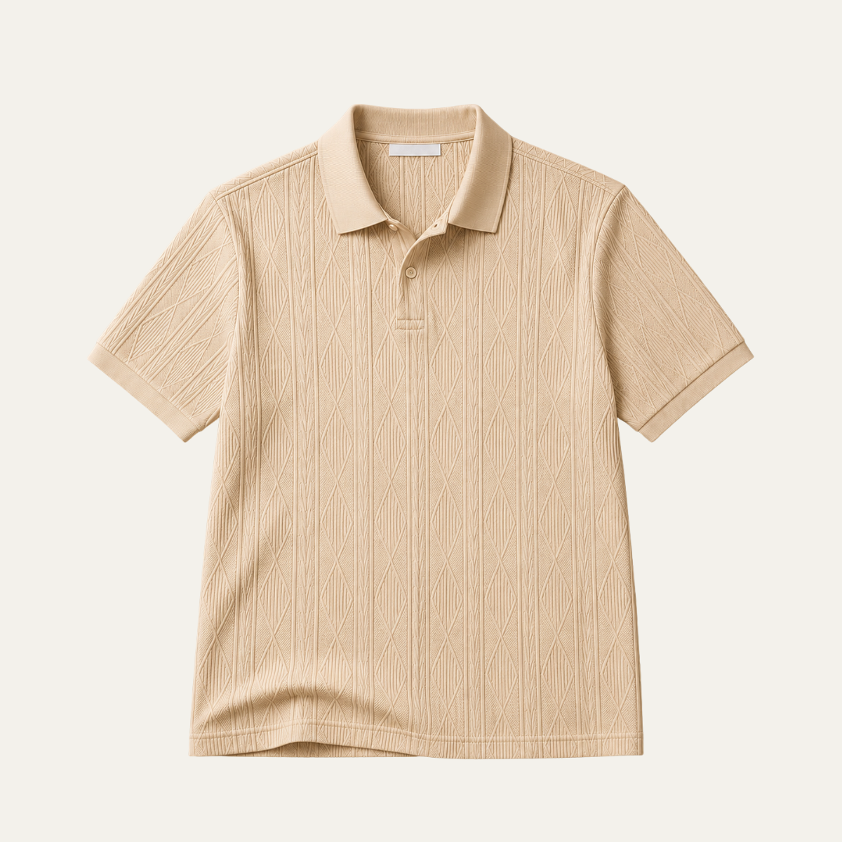 The Woodstock Men's Textured Knit Polo Shirt