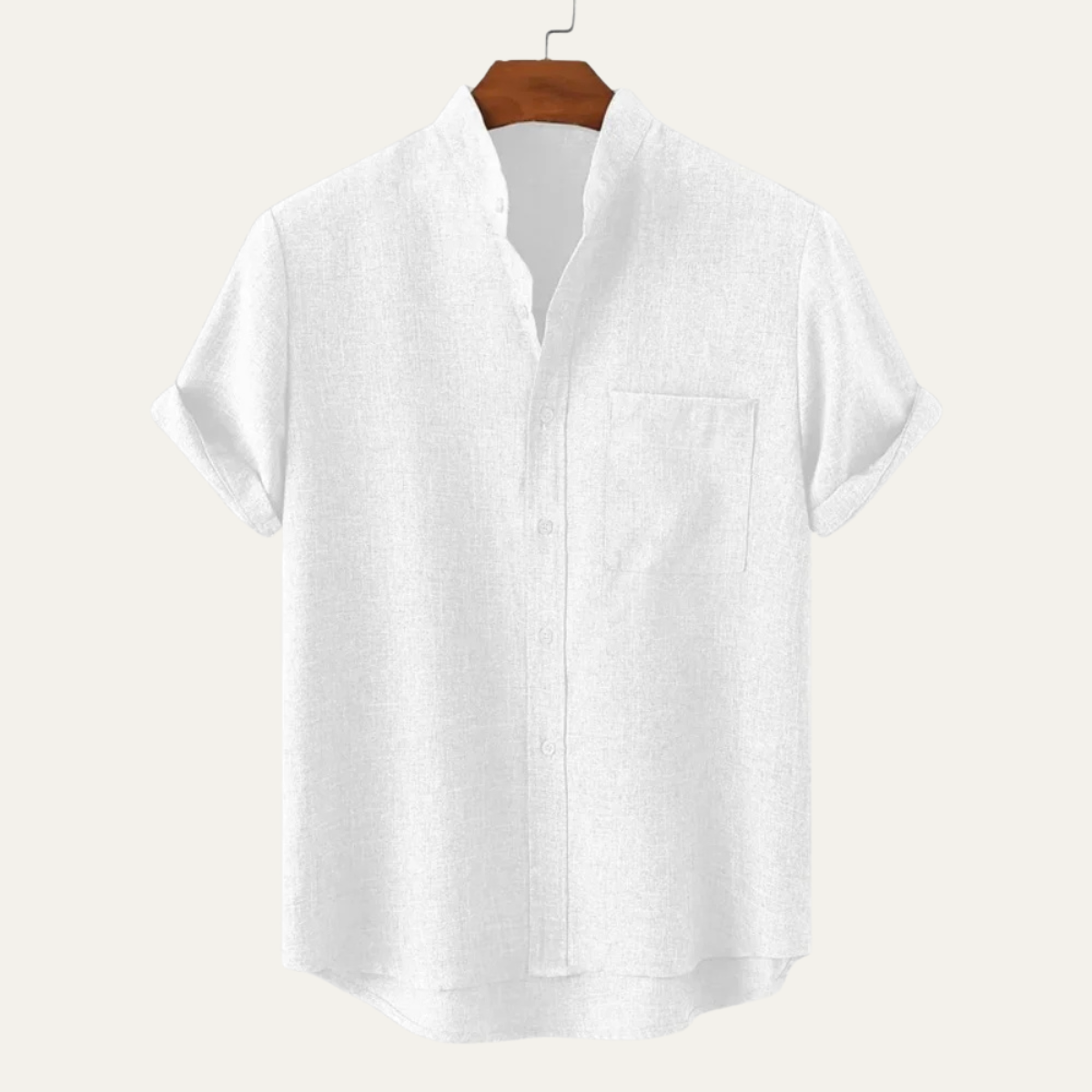 The Loughborough Men’s Solid Colour Linen Short Sleeve Button Up Shirt