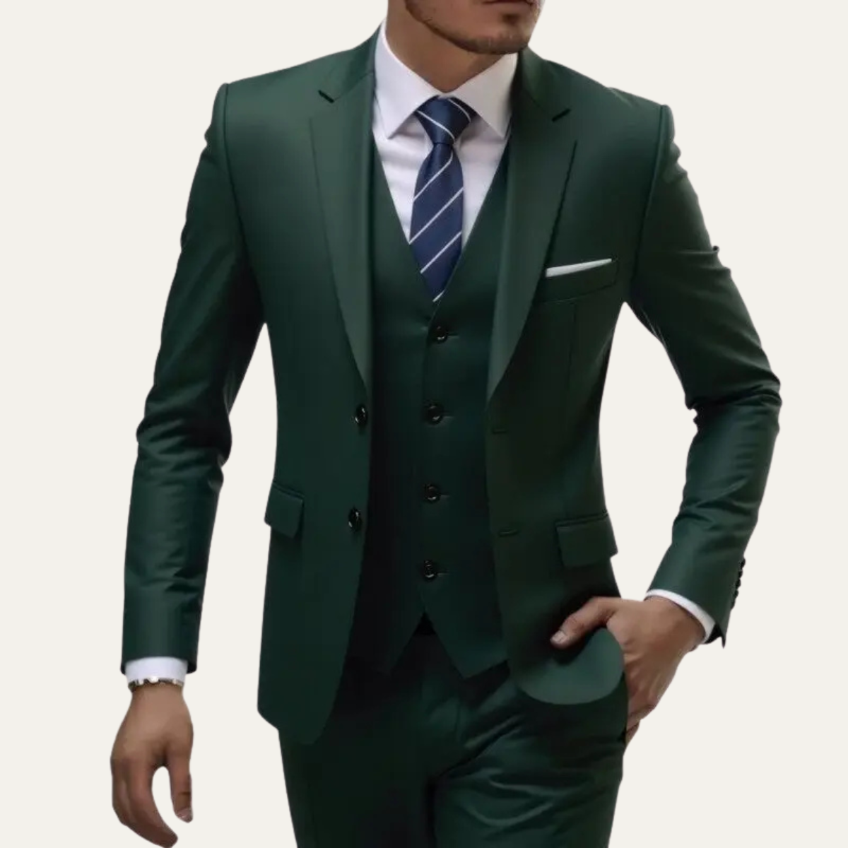 The Miseno Men’s Elegant Suit Set – Blazer Waistcoat Trousers