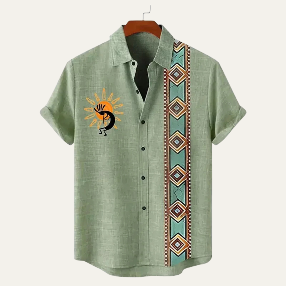 The Balmoral Men’s Patterned Vintage Cotton Linen Shirt