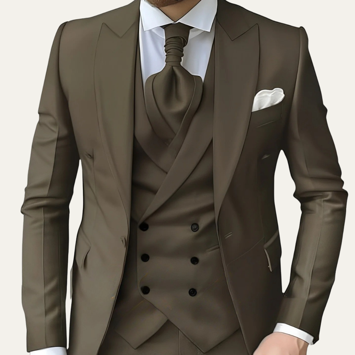 The Pegli Men’s 3 Piece Suit – Slim Fit Luxury Wedding & Dinner Suit Set