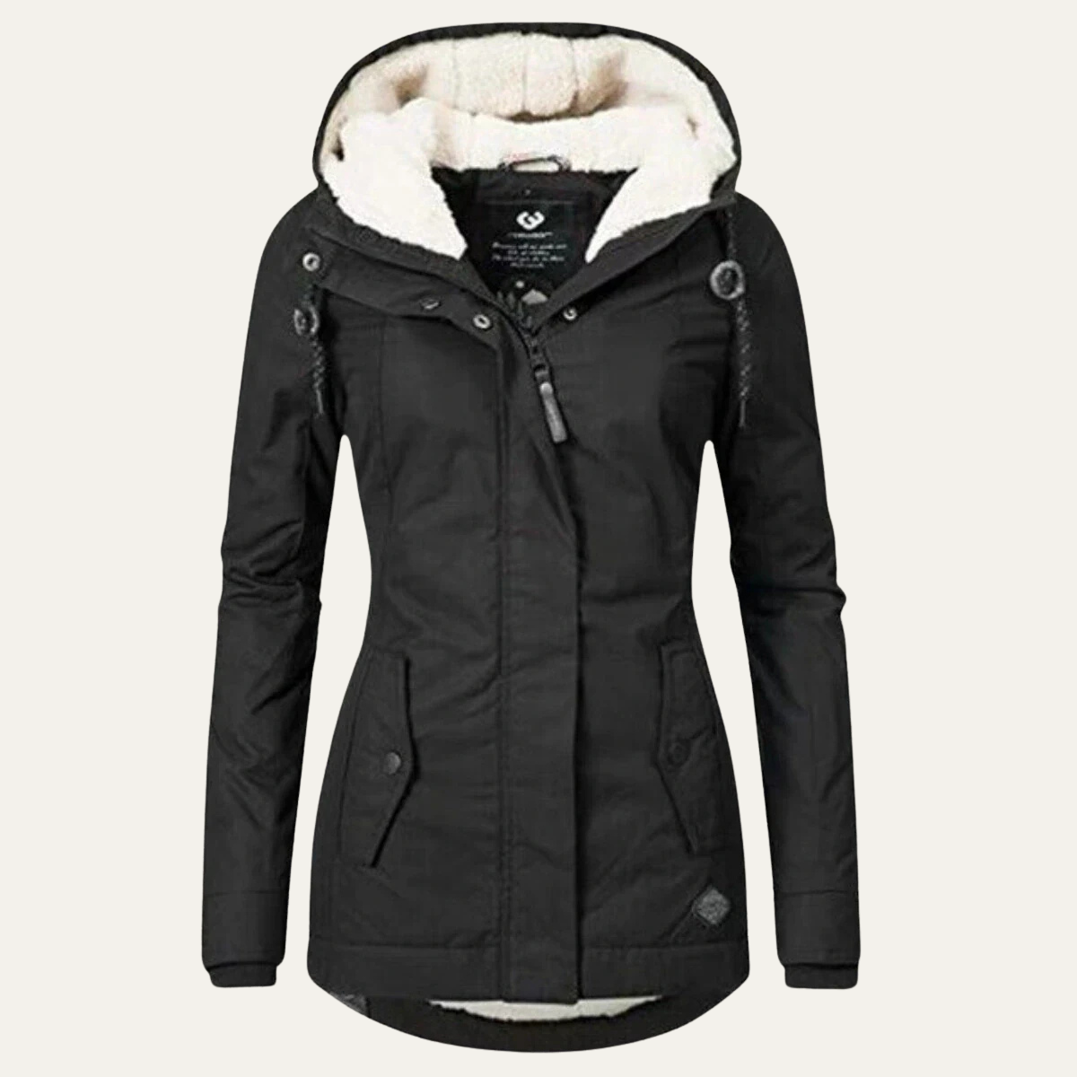 Women's Fur Hooded Winter Parka – Warm Fleece Lined Jacket