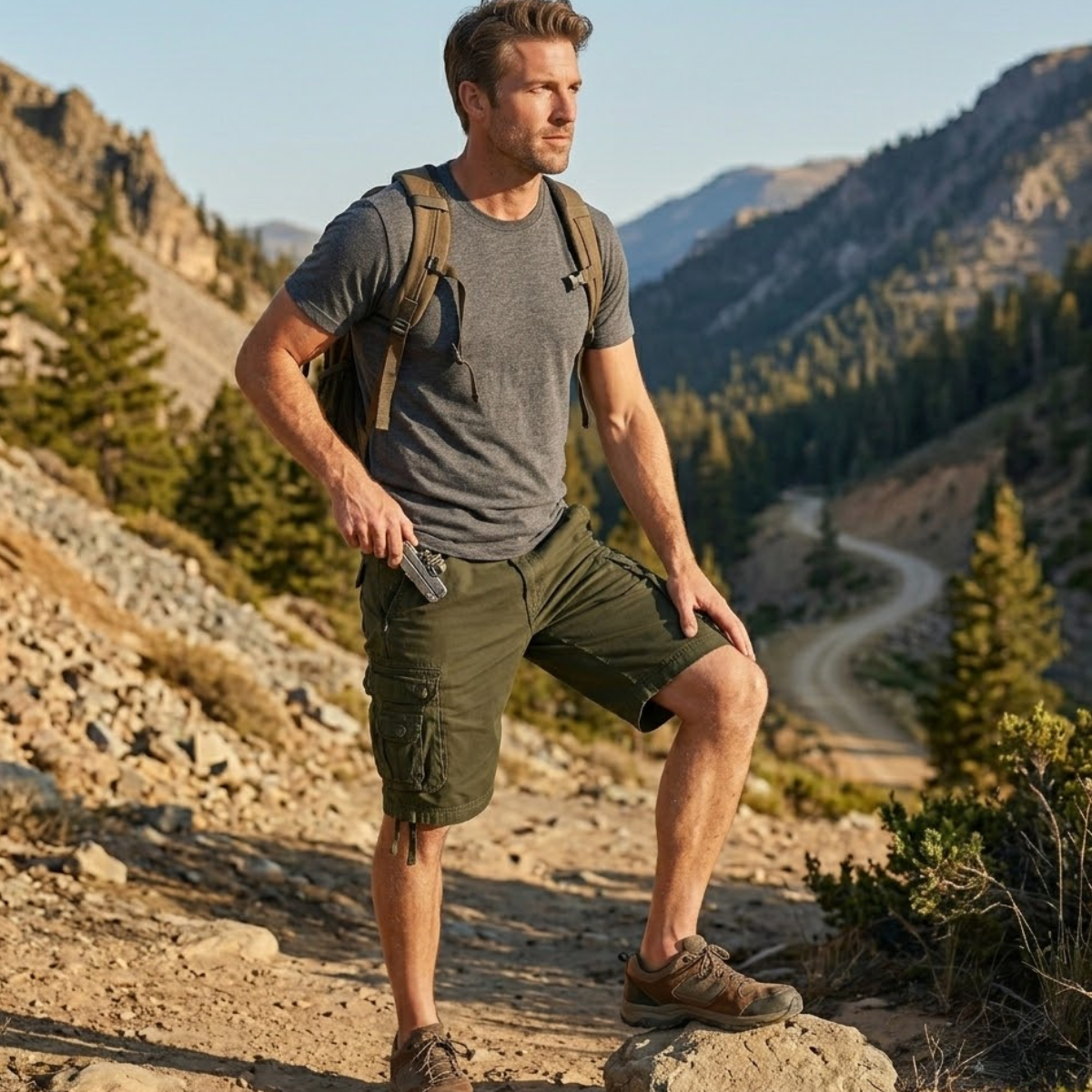 The Kensington Men’s Casual Cotton Cargo Shorts