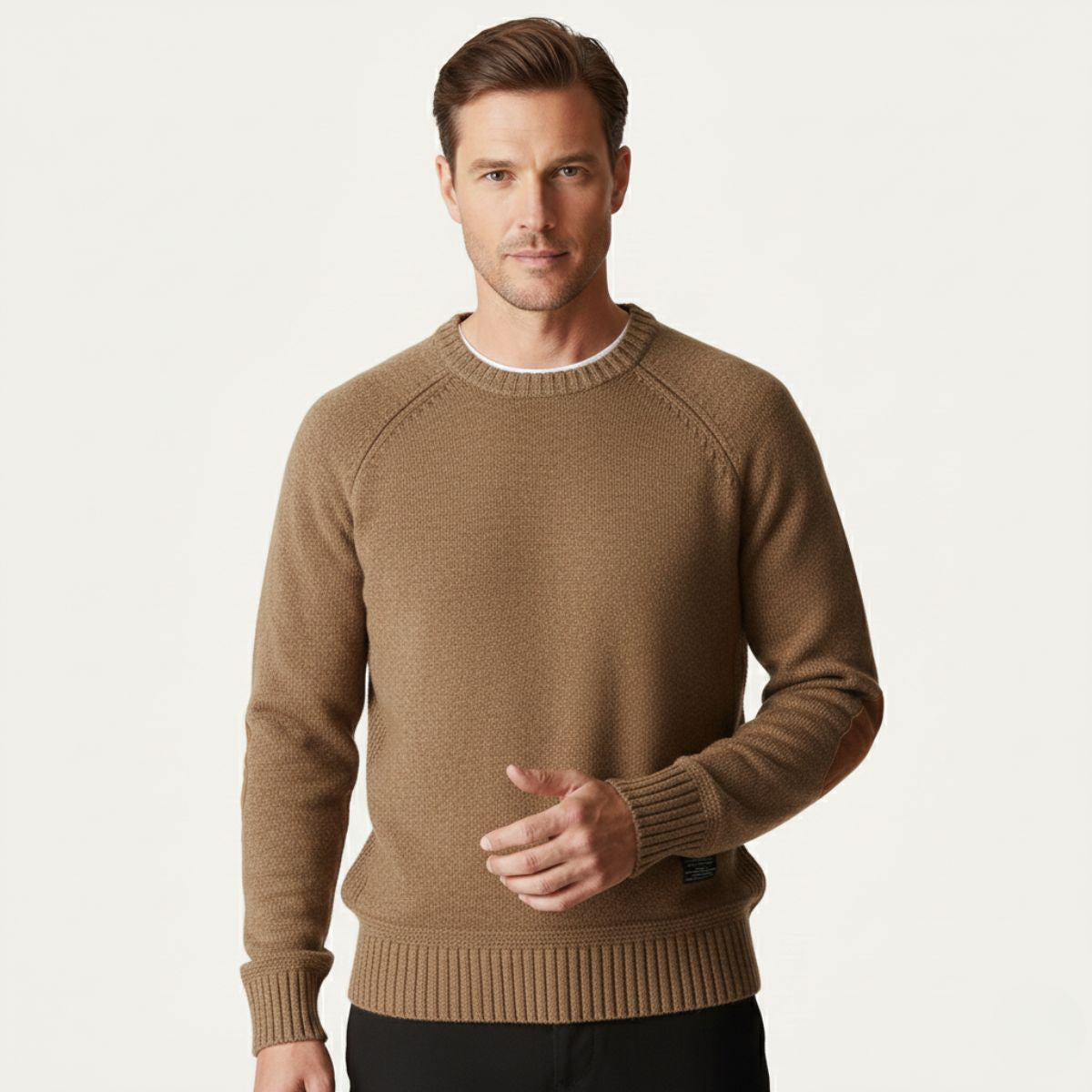 The Briarwood Men’s Oversized Knit Jumpers with Elbow Patches