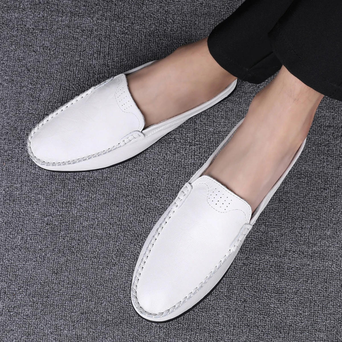 The Varenna Men’s Casual Mule Leather Loafers