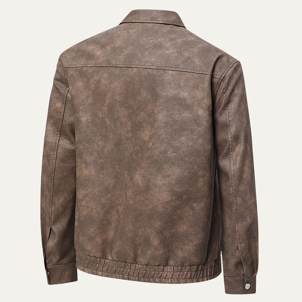 Men’s Zip Up Casual Biker Leather Jacket