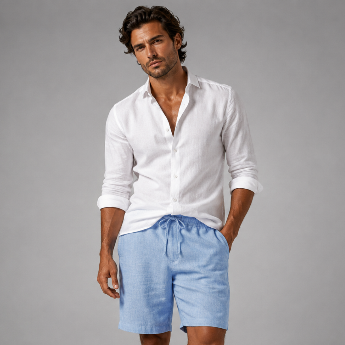 The Longleat Men’s Summer Linen Drawstring Shorts