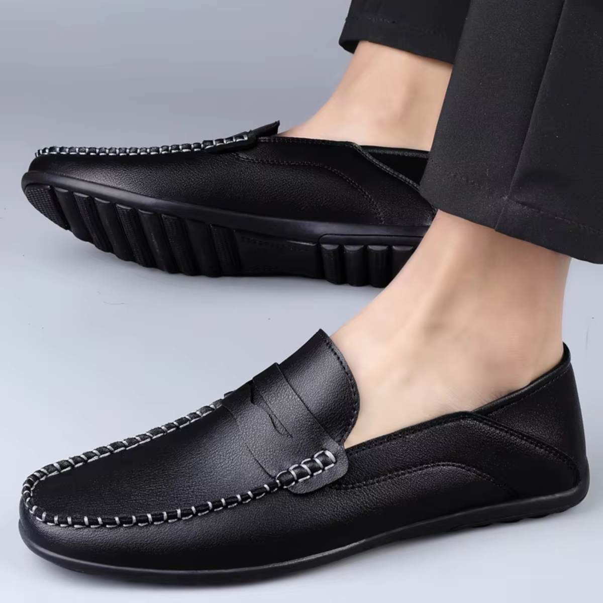 The Moltrasio Men’s Elegant Slip On Leather Loafers