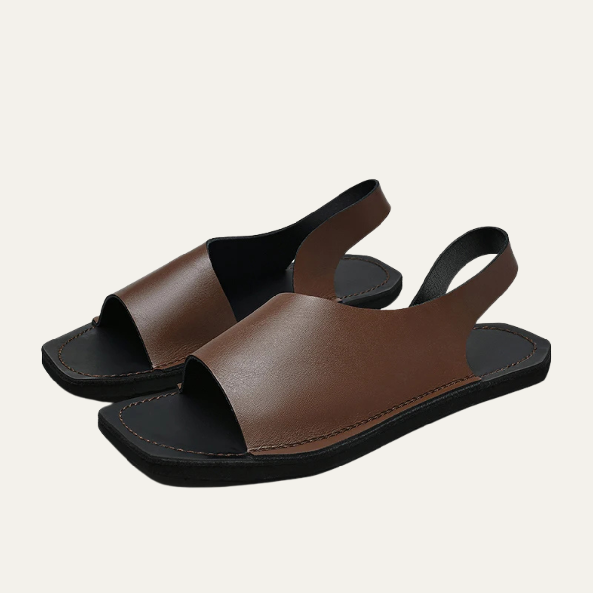 The Gaiole Men’s Open Toe Casual Leather Slingback Sandals
