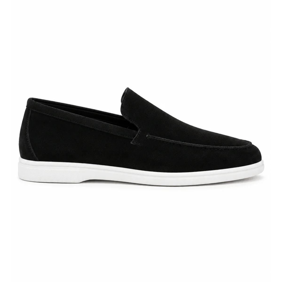 The Sheridan Men's Lightweight Slip On Suede Loafers - Black
