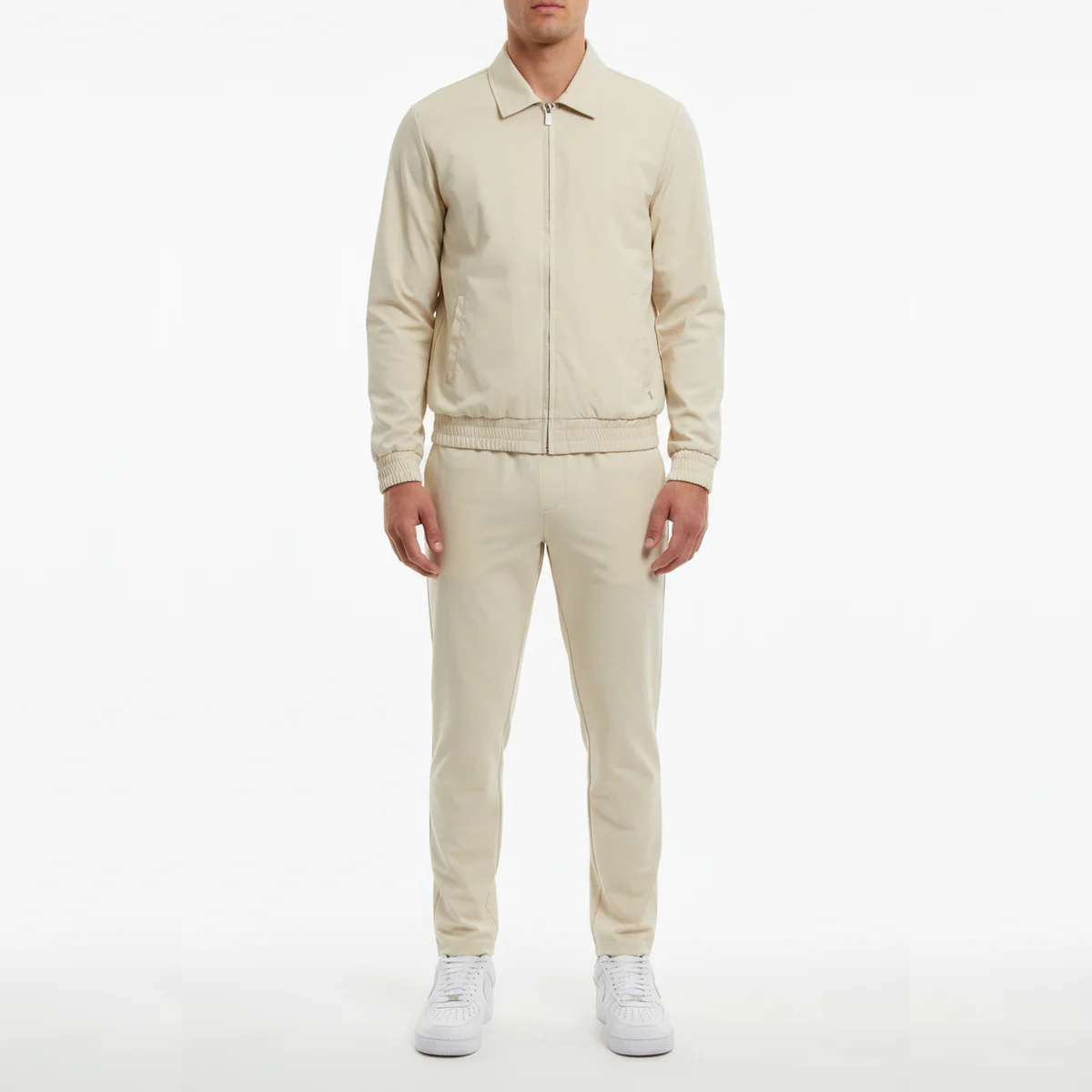 The Reno Men's Premium Tech Tracksuit Set - Beige