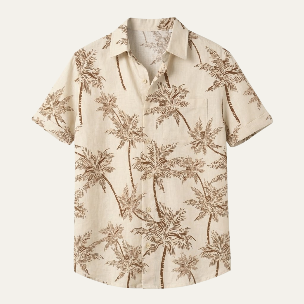 The Cotswolds Men’s Palm Tree Print Short Sleeve Shirt